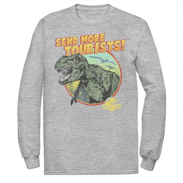 Mens Jurassic Park T-Rex Send More Tourists Tee Med Grey Product Image