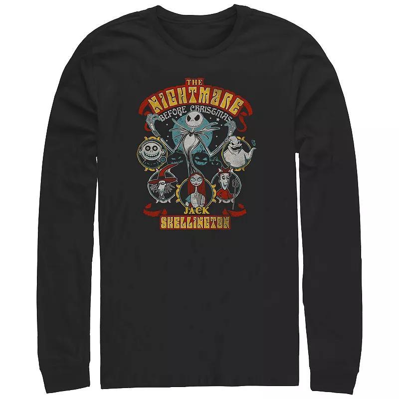 Disneys The Nightmare Before Christmas Lineup Long Sleeve Mens Graphic Tee Product Image