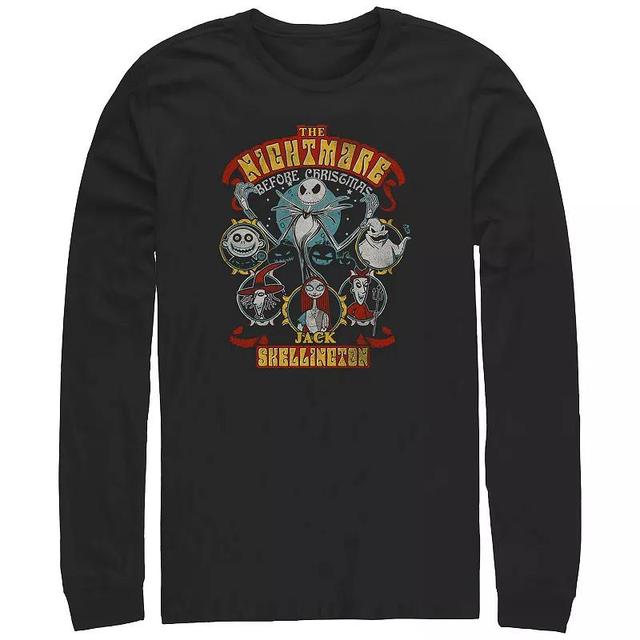 Disneys The Nightmare Before Christmas Lineup Long Sleeve Mens Graphic Tee Product Image