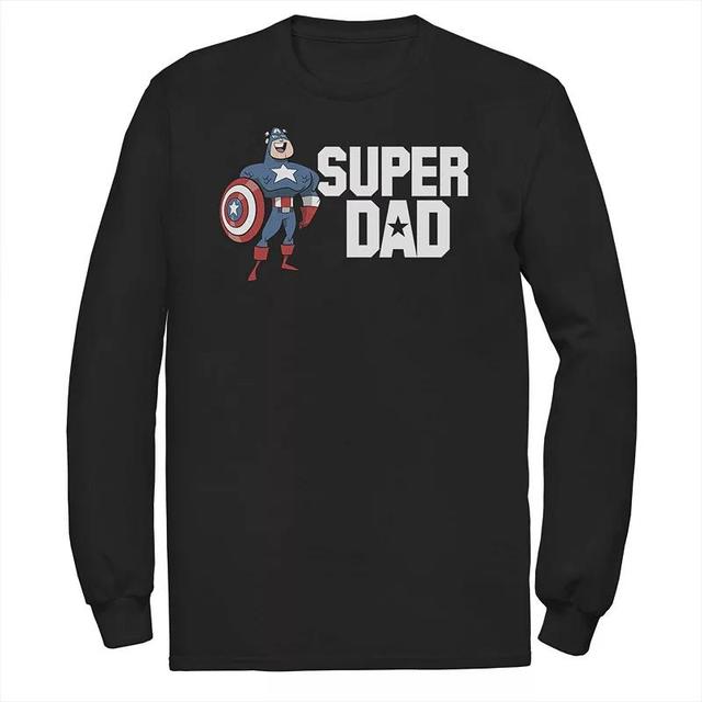 Mens Marvel Fathers Day Captain America Super Dad Portrait Tee Product Image