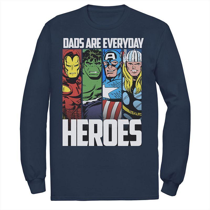 Mens Marvel Avengers Fathers Day Everyday Heroes Tee Blue Product Image