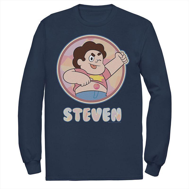 Mens Cartoon Network Steven Universe Belly Button Profile Shot Tee Blue Product Image