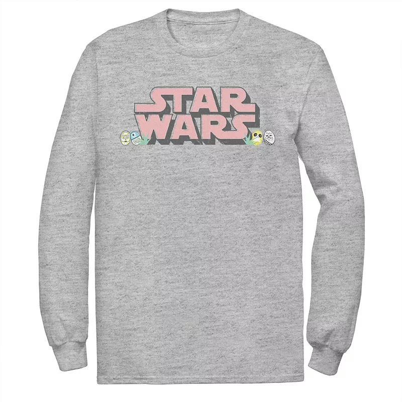 Mens Star Wars Easter-Themed Chest Logo Tee Athletic Grey Product Image