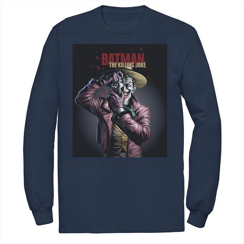 Mens DC Comics Batman The Killing Joke Joker Poster Tee Blue Product Image