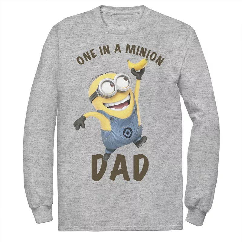 Mens Despicable Me Minions Tis The Season To Be Jolly Banana Tee Athletic Grey Product Image