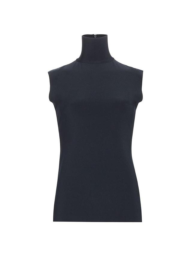 Womens Slim-Fit Sleeveless Turtleneck Top Product Image