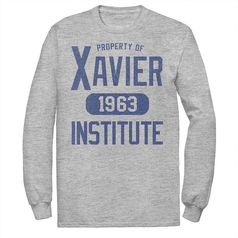 Mens Marvel X-Men Xavier Institute Campus Property Tee Athletic Grey Product Image