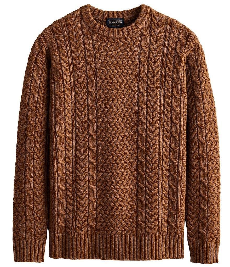 Pendleton Wool Fisherman Cable Knit Sweater Product Image