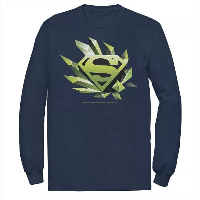 Mens DC Comics Superman Kryptonite Chest Logo Tee Blue Product Image