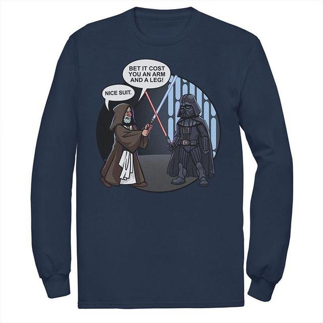 Mens Star Wars Darth Vader & Obi-Wan Comic Graphic Tee Blue Product Image