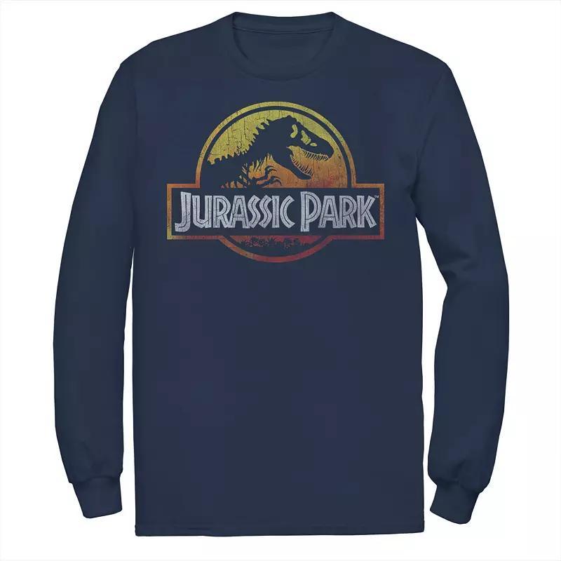 Mens Jurassic Park Sunset Circle Logo Outlined Tee, Mens Black Product Image