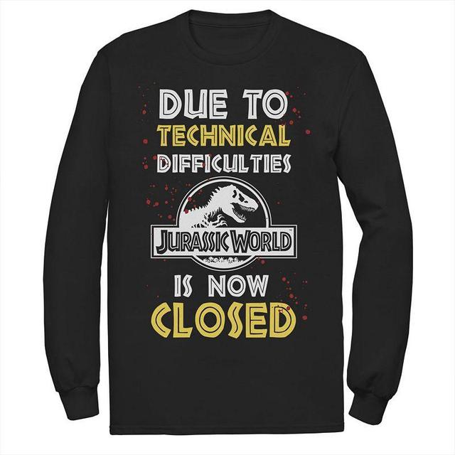 Mens Jurassic World The Park Is Closed Sign Tee Product Image