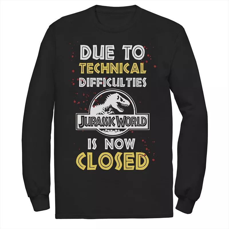 Mens Jurassic World The Park Is Closed Sign Tee Blue Product Image