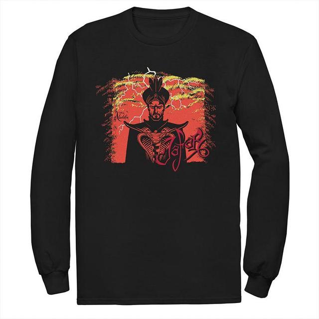 Disneys Aladdin Mens Jafar Long Sleeve Graphic Tee Black Product Image