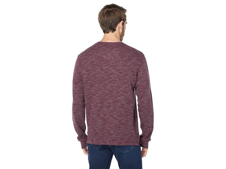 U.S. POLO ASSN. Long Sleeve Space Dye Thermal Henley (Port Wine) Men's Clothing Product Image