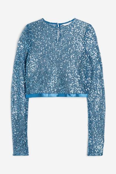 Sequined Crop Top Product Image