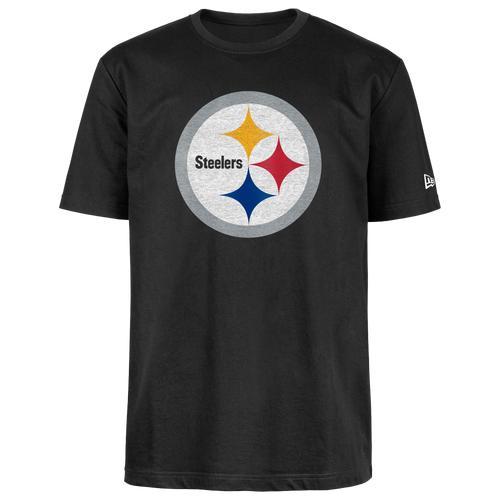 New Era Mens New Era Steelers OTC Short Sleeve T-Shirt - Mens Black/Yellow Product Image