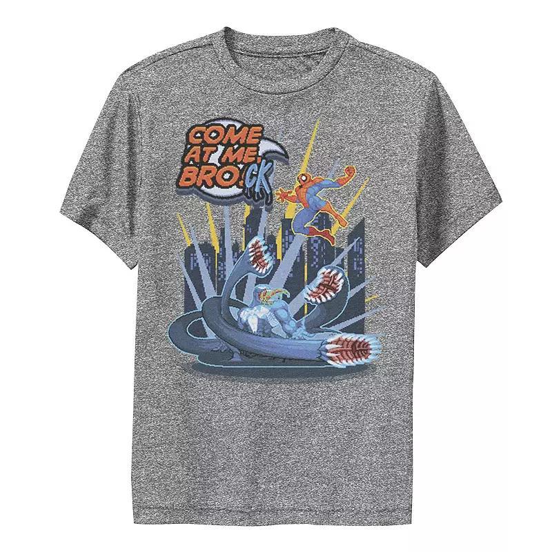 Boys 8-20 Marvel Spider-Man Come At Me Brock Video Game Scene Performance Graphic Tee, Boys Grey Heather Product Image