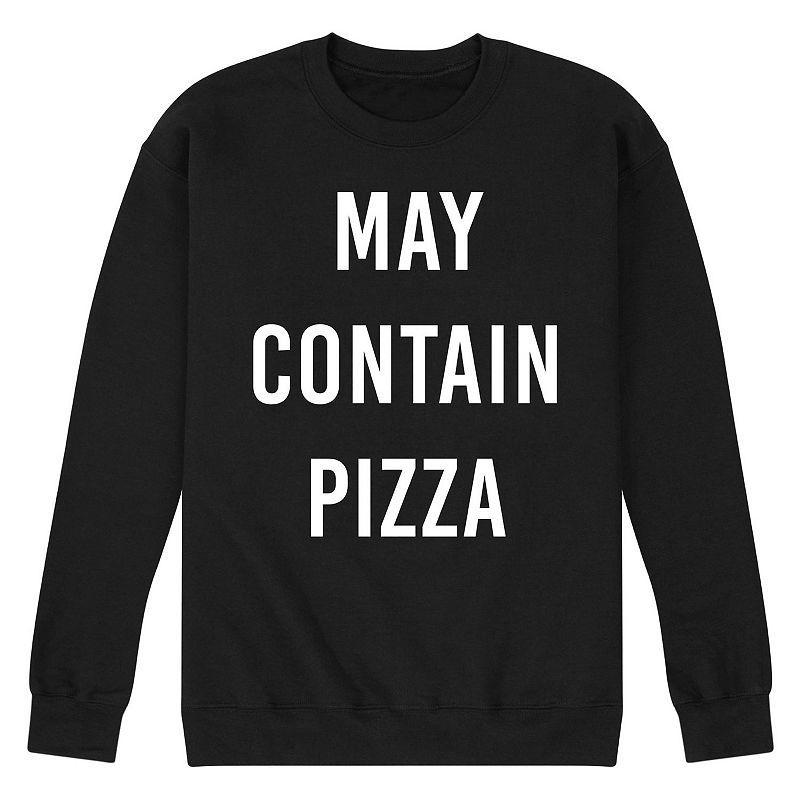 Mens May Contain Pizza Fleece Sweatshirt Product Image