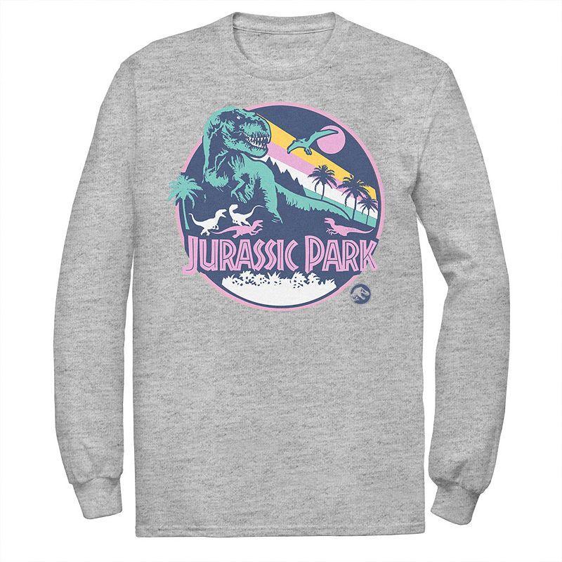 Mens Jurassic Park Retro Rex Scene Tee Athletic Grey Product Image