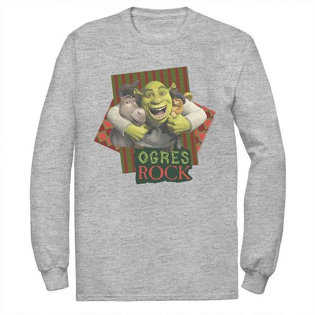 Mens Shrek The Third Ogres Rock Best Friends Group Tee Athletic Grey Product Image