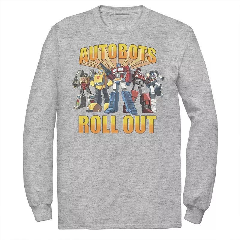 Big & Tall Transformers Autobots Roll Out Long Sleeve, Mens Athletic Grey Product Image