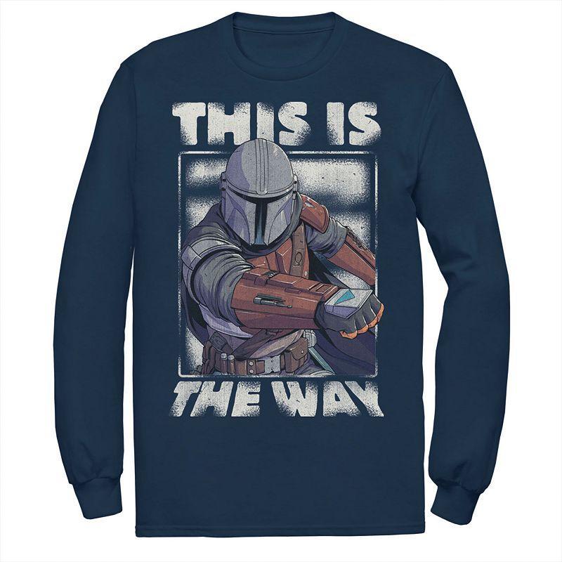 Mens Star Wars The Mandalorian This Is The Way Portrait Tee Blue Product Image