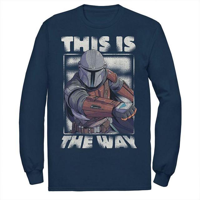 Mens Star Wars The Mandalorian This Is The Way Portrait Tee Blue Product Image