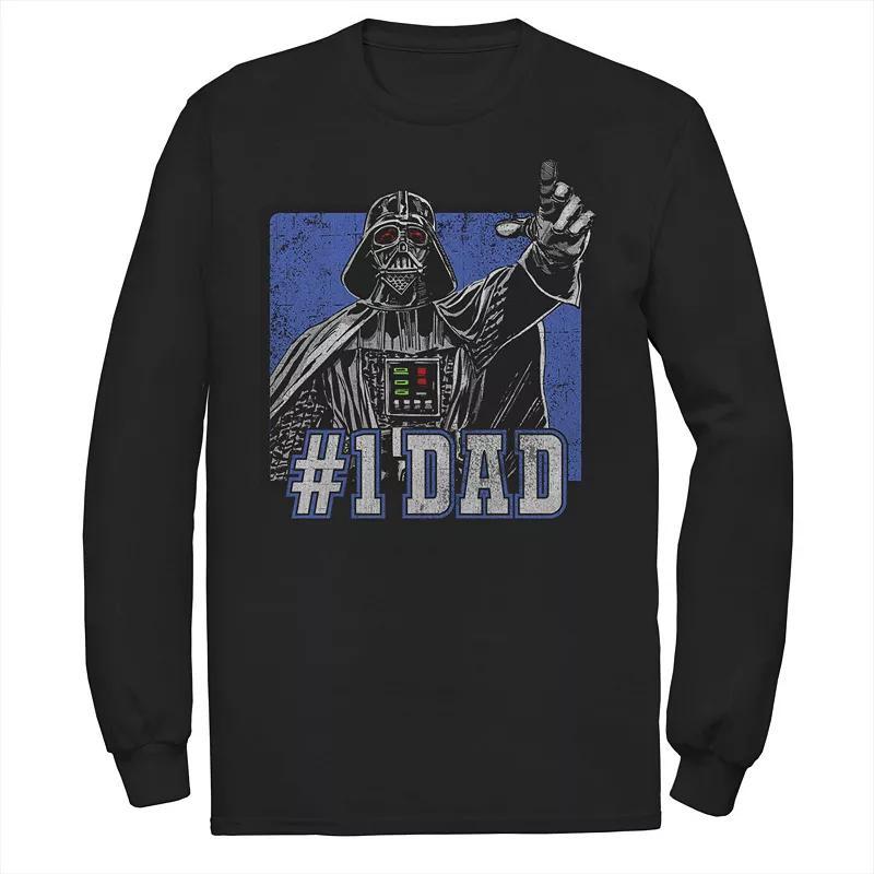 Mens Star Wars Darth Vader Number One Dad Fathers Day Tee Product Image