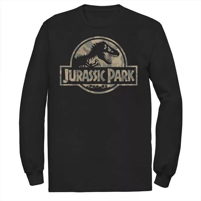 Mens Jurassic Park Classic Fossil Build Up Logo Tee Blue Product Image