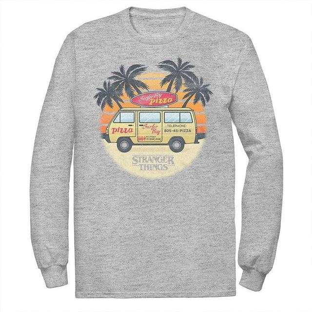 Mens Stranger Things Surf Combi Pizza Tee Athletic Grey Product Image