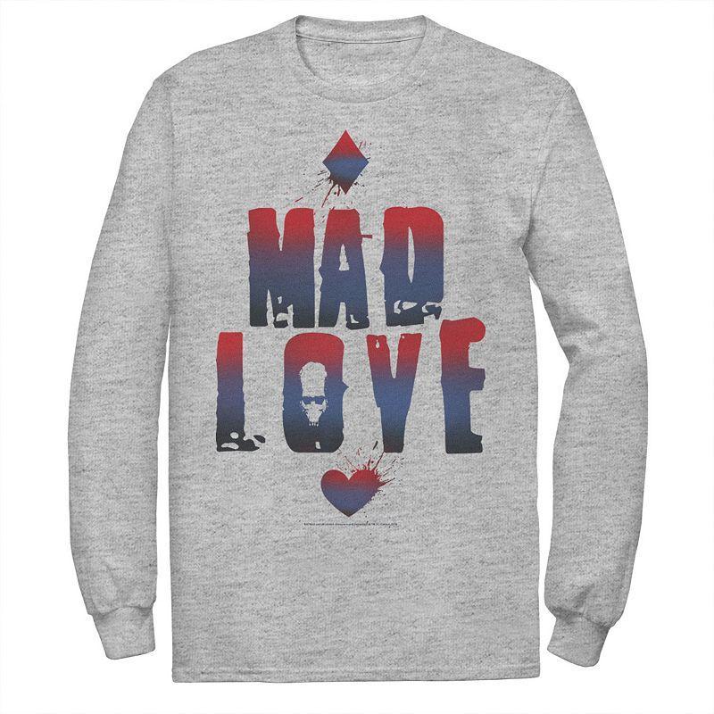 Mens DC Comics Batman Harley Quinn And Joker Mad Love Text Tee, Mens Product Image