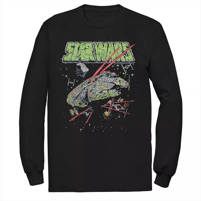 Mens Star Wars Millennium Falcon Block Text Logo Tee Product Image