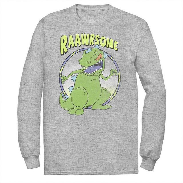 Big & Tall Nickelodeon Rugrats Reptar Raawrsome Circle Portrait Tee, Mens Athletic Grey Product Image