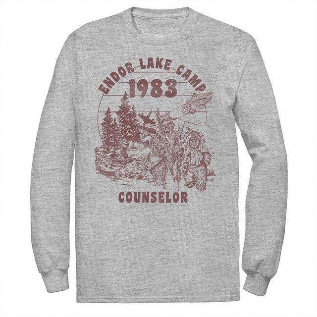 Mens Star Wars Endor Camper Long Sleeve Tee Athletic Grey Product Image