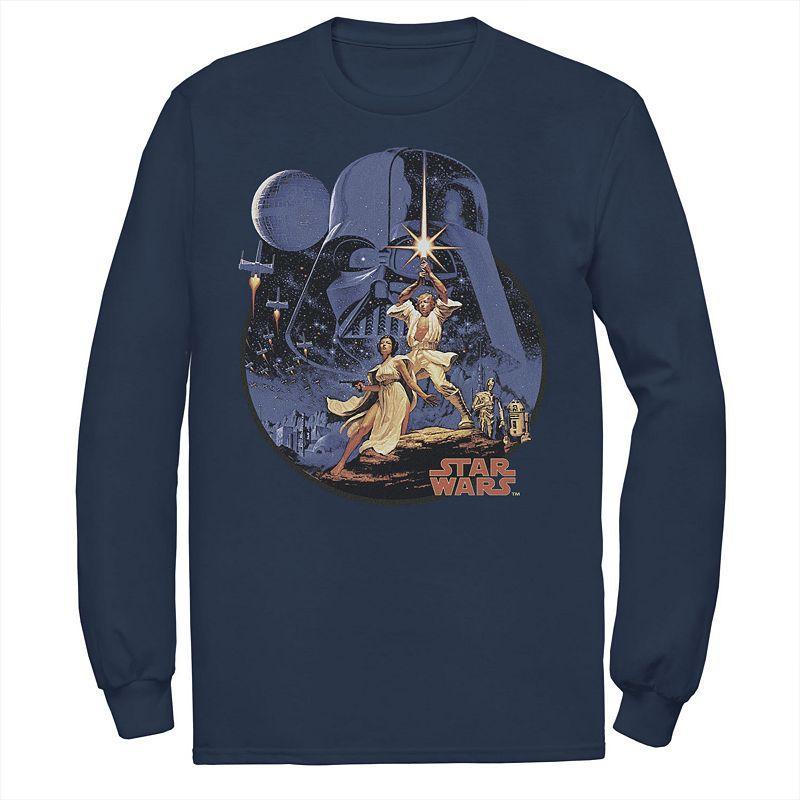 Mens Star Wars Group Shot Classic Tee Blue Product Image