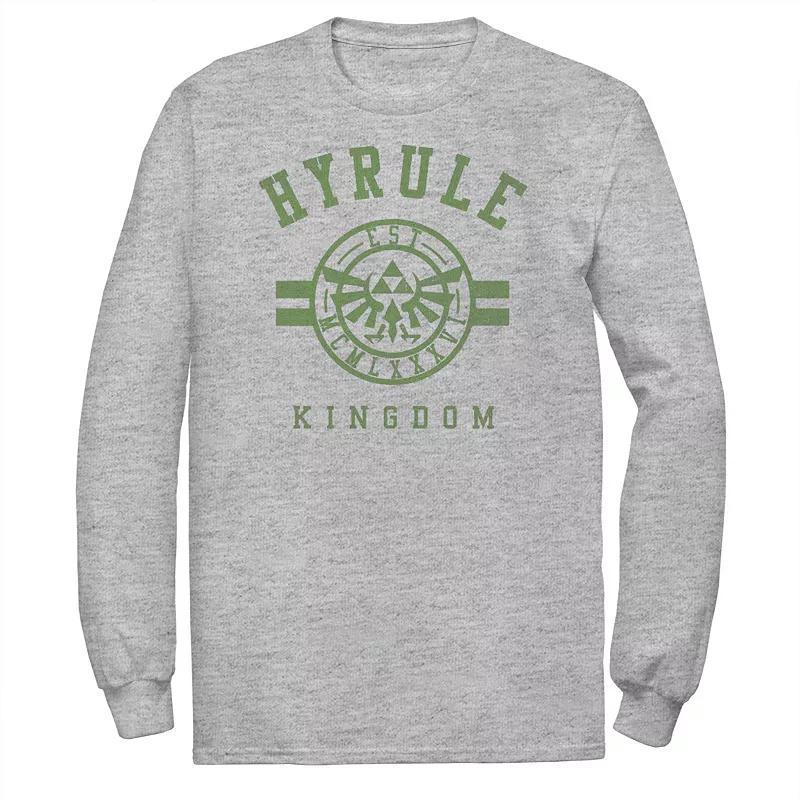 Big & Tall The Legend of Zelda Hyrule Kingdom Crest Tee, Mens Athletic Grey Product Image