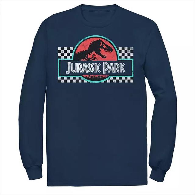 Mens Jurassic Park Retro Colors Checkered Logo Tee Product Image