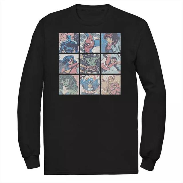 Big & Tall Marvel Pastel Heroes Group Grid Tee, Mens Product Image