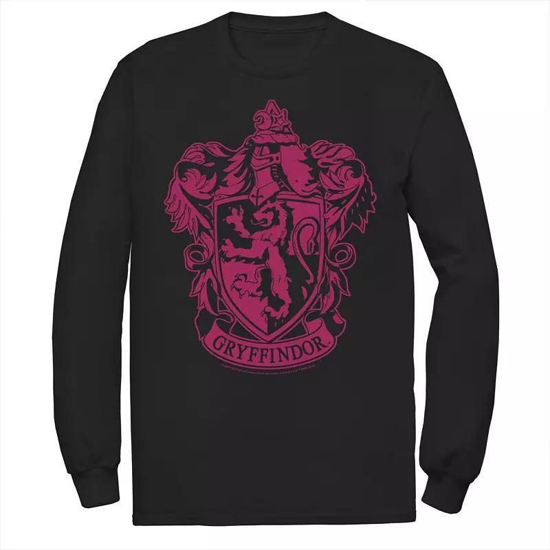 Mens Harry Potter Gryffindor Simple House Crest Long Sleeve Tee Black Product Image