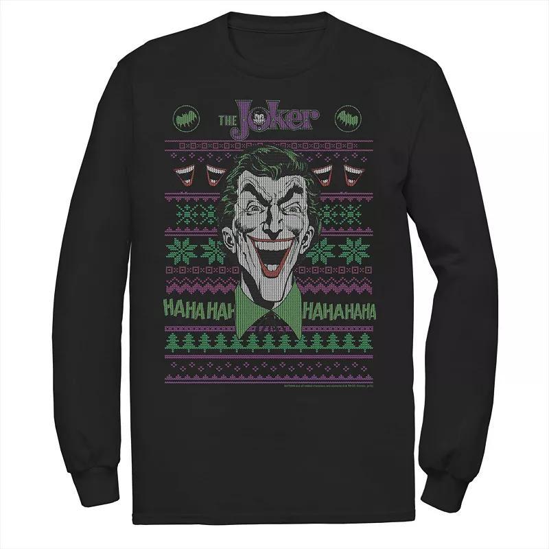 Mens Batman Joker Head Shot Knit Style Tee Product Image