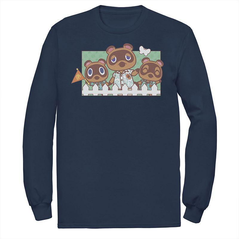 Mens Animal Crossing New Horizons Nook Family Portrait Tee Blue Product Image