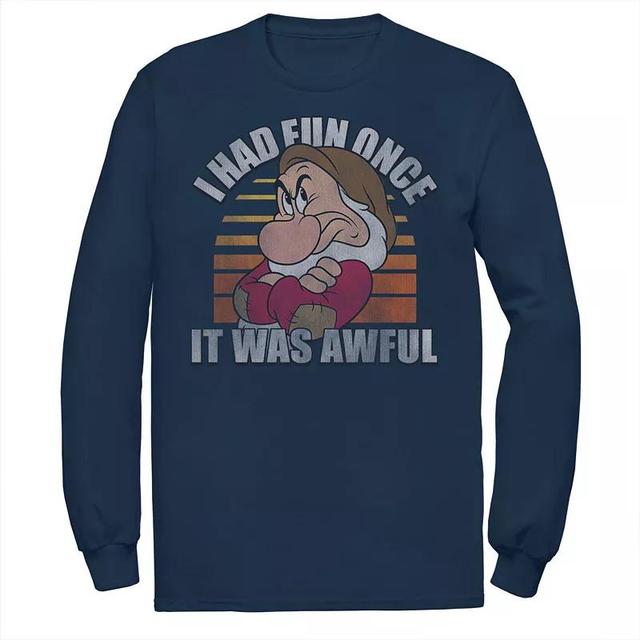 Mens Nickelodeon Hey Arnold PS 118 Waving Pennant Long Sleeve Graphic Tee Blue Product Image