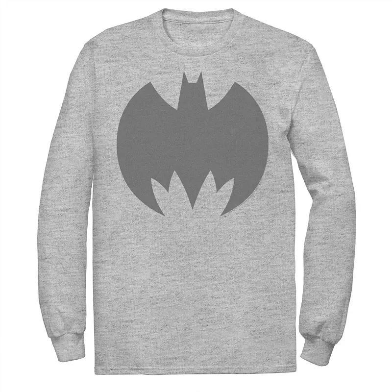 Mens DC Comics Batman Large Chest Logo Tee Athletic Grey Product Image