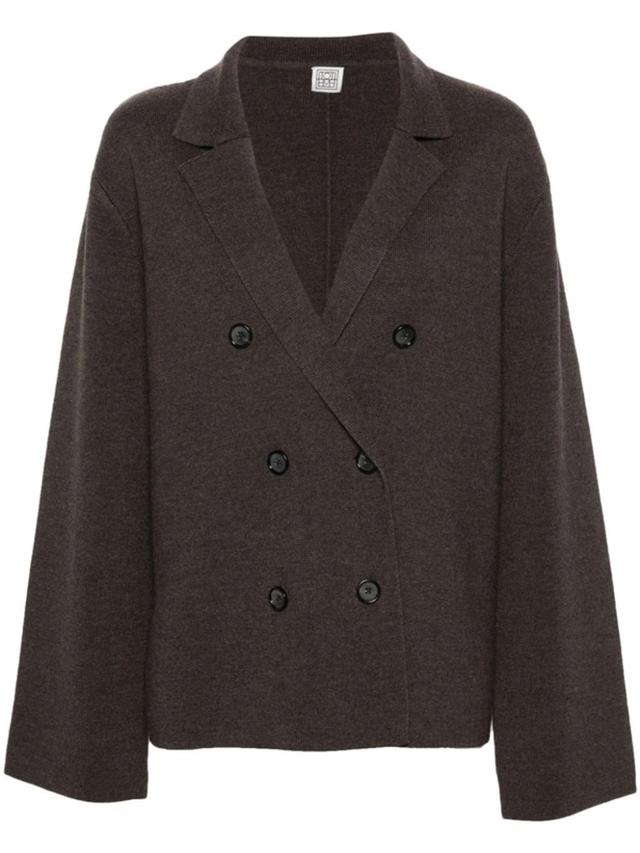 Knit Wool Blazer In Brown Product Image