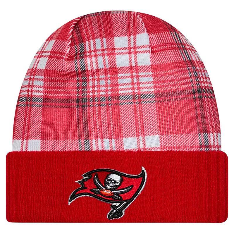 Mens New Era Tampa Bay Buccaneers Sideline Statement Cuffed Knit Hat Product Image