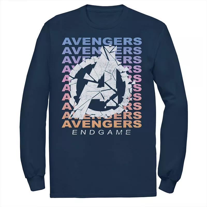 Mens Marvel Avengers: Endgame Gradient Logo Shatter Tee Blue Product Image