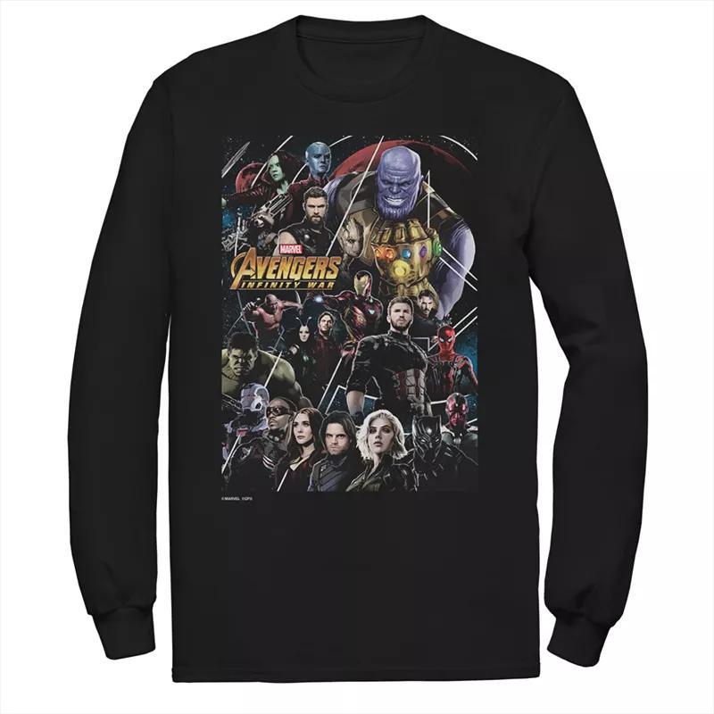 Marvel Mens Avengers Endgame Iron Man Lightning Explosion, Long Sleeve T-shirt Product Image