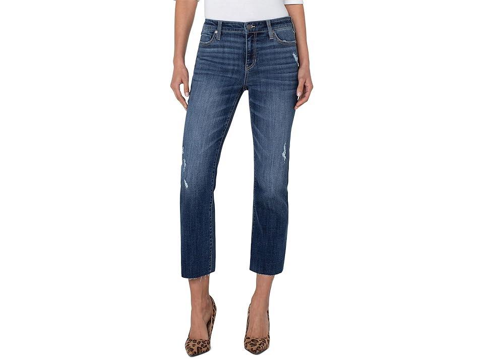 Liverpool Los Angeles Kennedy Crop Straight Eco Jeans w/ Cut Hem 27 in Wateree (Wateree) Women's Jeans Product Image