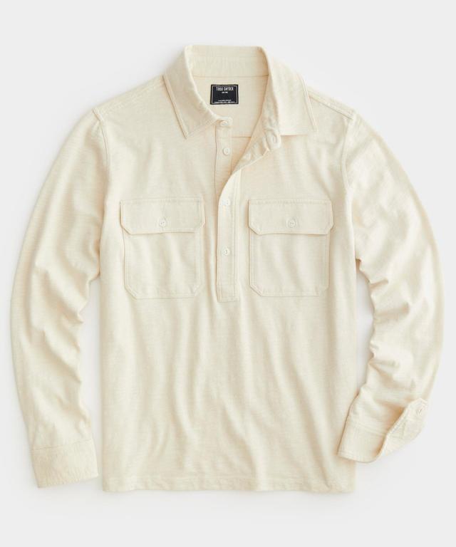 Utility Popover Polo Shirt in Chalk Product Image